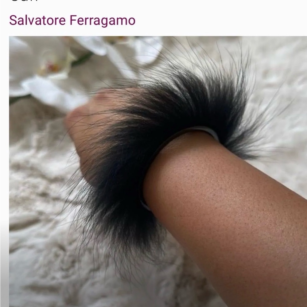 Ferragamo - The Pelliccia Racoon Fur Cuff NIB $395 !